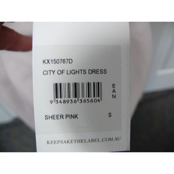 NWT Keepsake brand Dress city of lights soft sheer pink lined layered top SMALL - Picture 6 of 9